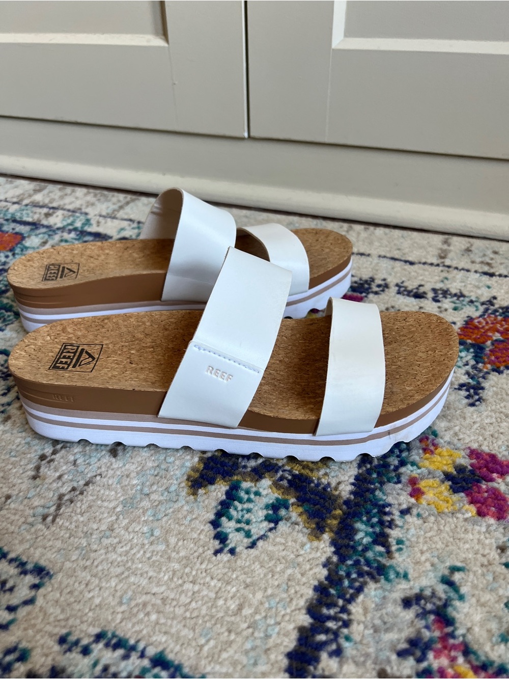Reef Cushion Vista Hi cloud white Women's Arch Support Sandals size 9 - Picture 5 of 9